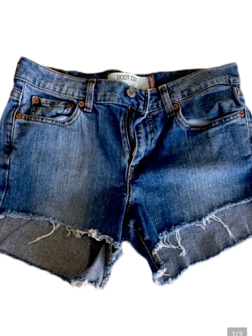 Levi's Blue Jean Shorts Raw Hem‎ Cut-Off